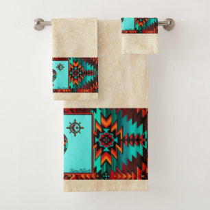 Ensemble de serviettes de bain Kokopelli Sud-Ouest