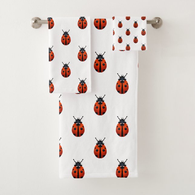 Ensemble de serviettes de bain Ladybugs (En situation)