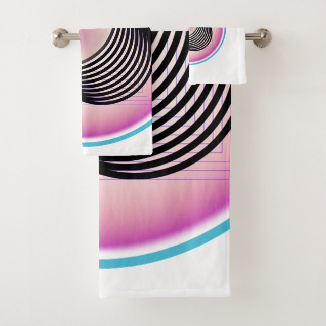 Ensemble de serviettes de bain luxueux Design sur  (En situation)