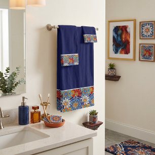 ensemble de serviettes de bain mandala lumineuses