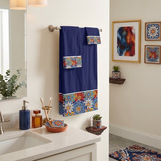 ensemble de serviettes de bain mandala lumineuses (Créateur téléchargé)