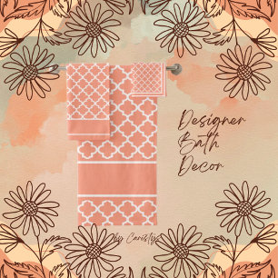 Ensemble de serviettes de bain marocain rose et bl