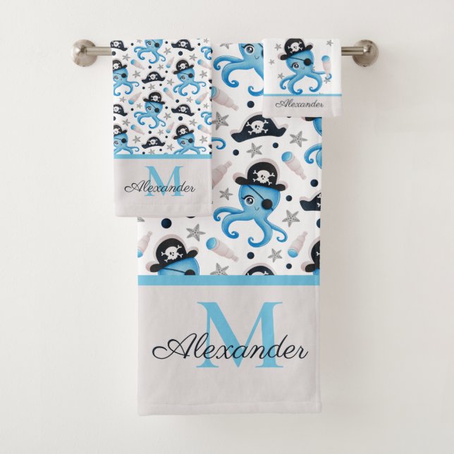 Ensemble de serviettes de bain Monogram (En situation)