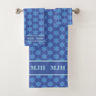 Ensemble de serviettes de bain monogramme - Flakes