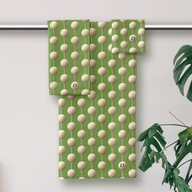Ensemble de serviettes de bain monogrammées à moti (Créateur téléchargé)