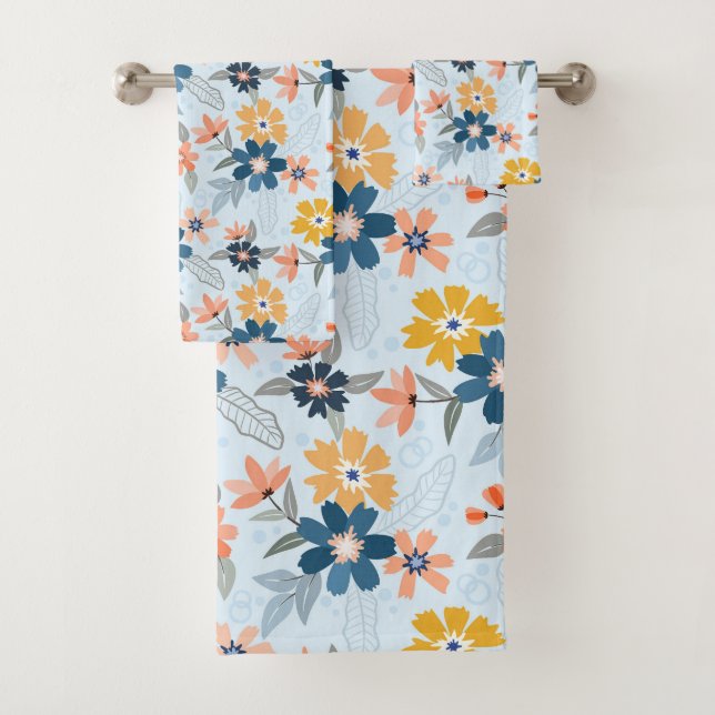 Ensemble de serviettes de bain Motif à fleurs insp (En situation)