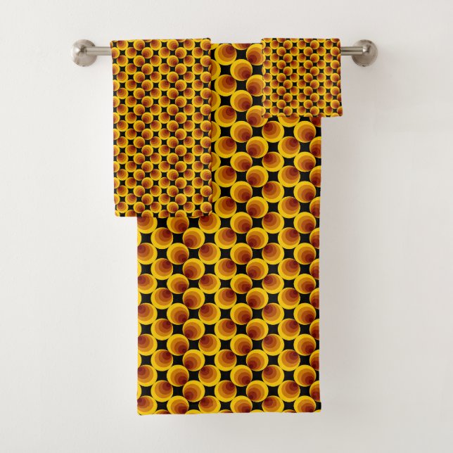 Ensemble de serviettes de bain Motif circulaire dy (En situation)
