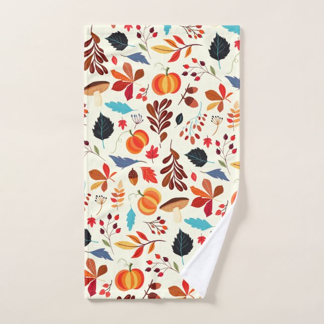Ensemble de serviettes de bain Motif d'automne (Serviette à main)