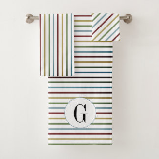 Ensemble de serviettes de bain motif et monogramme