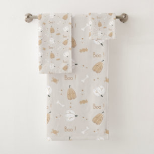 Ensemble de serviettes de bain Motif Halloween dou