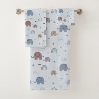 Ensemble de serviettes de bain Motif maman & bébé 