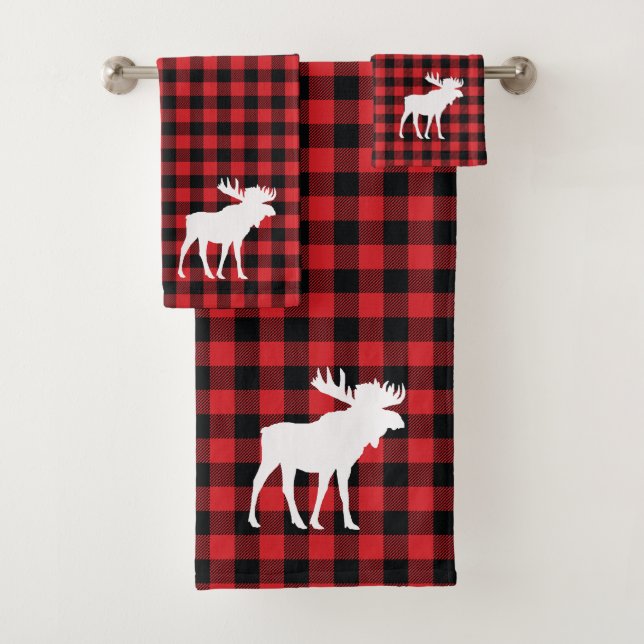 Ensemble de serviettes de bain Motif Moose Buffalo (En situation)