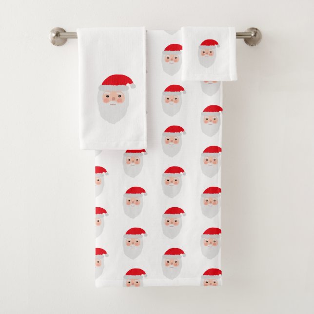 Ensemble de serviettes de bain Motif père Noël Pai (En situation)