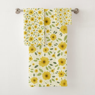 Ensemble de serviettes de bain Motif Sunflower