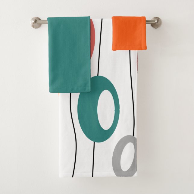 Ensemble de serviettes de bain Mur des Ovals (En situation)