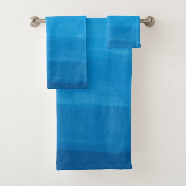 Ensemble de serviettes de bain Ocean Blue Ombre (En situation)