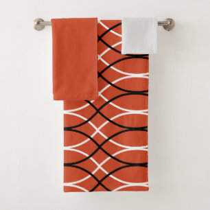 Ensemble de serviettes de bain Orange Waves