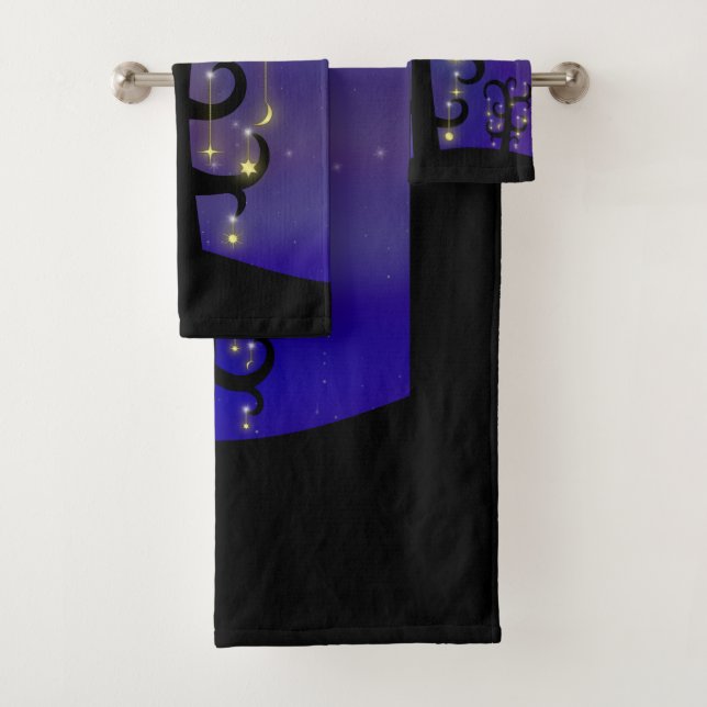 Ensemble de serviettes de bain Orchard of Stars (En situation)