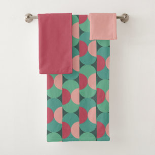 Ensemble de serviettes de bain Ovales rétros et se