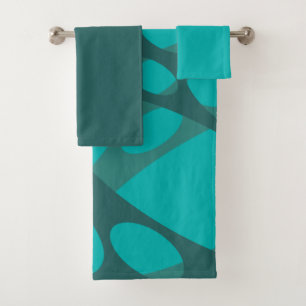 Ensemble de serviettes de bain Ovales turquoise