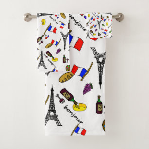 Ensemble de serviettes de bain Paris Motif