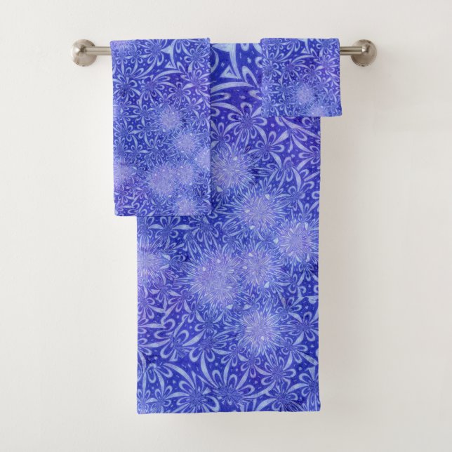 ensemble de serviettes de bain passion pourpre (En situation)
