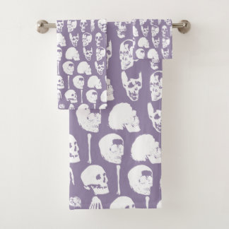 Ensemble de serviettes de bain Pastel Skulls vinta