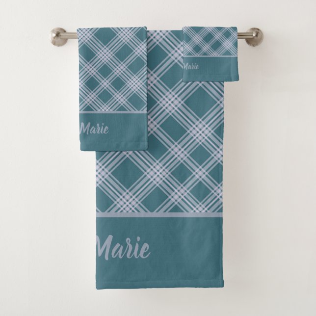 Ensemble de serviettes de bain personnalisé Motif  (En situation)