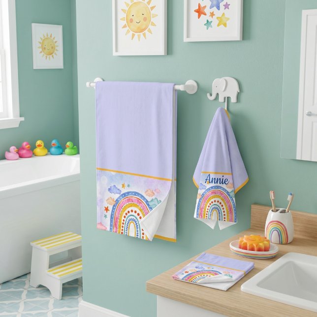 Ensemble de serviettes de bain personnalisées arc- (Créateur téléchargé)