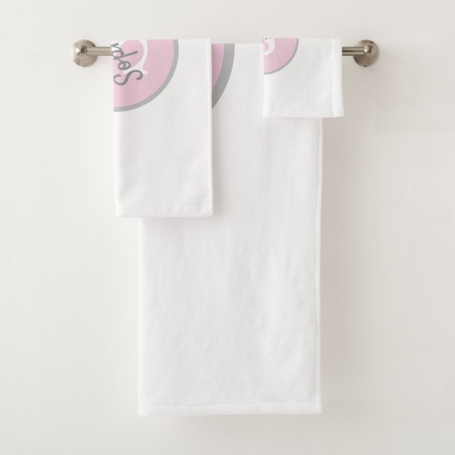 Ensemble de serviettes de bain personnalisées avec (En situation)
