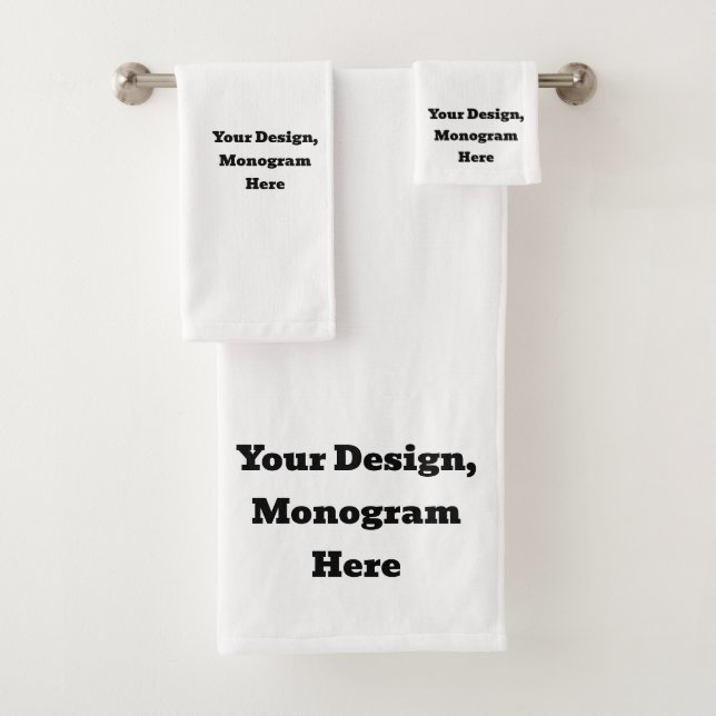 Ensemble de serviettes de bain personnalisées avec (En situation)
