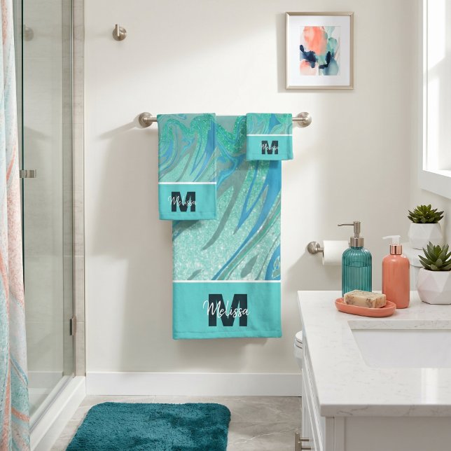 Ensemble de serviettes de bain personnalisées avec (Créateur téléchargé)