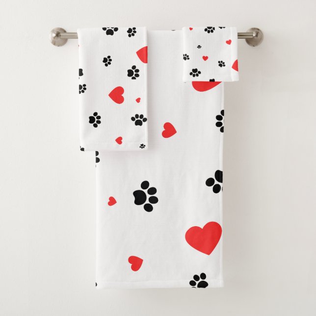 Ensemble de serviettes de bain personnalisées avec (En situation)