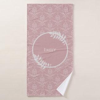 Ensemble de serviettes de bain personnalisées rose