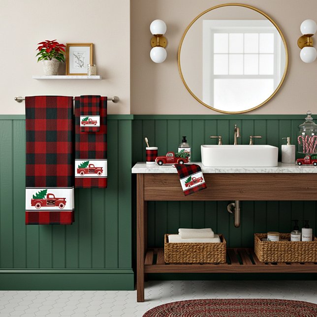 Ensemble de serviettes de bain pickup et arbre de  (Créateur téléchargé)