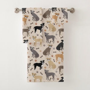 Ensemble de serviettes de bain Pitbull Paws et Bon