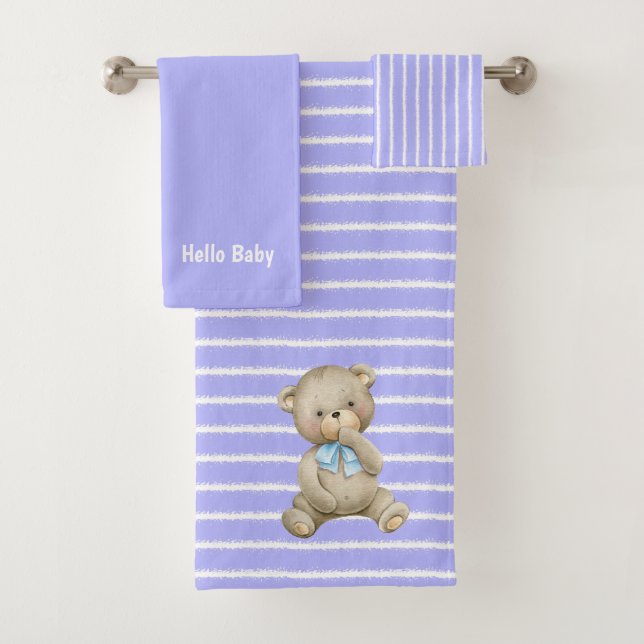 Ensemble de serviettes de bain pour bébé (En situation)