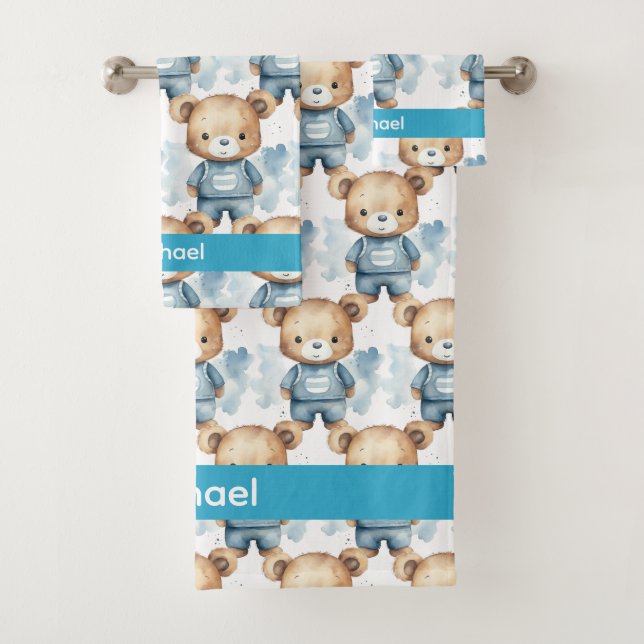 Ensemble de serviettes de bain pour bébé et tout-p (En situation)