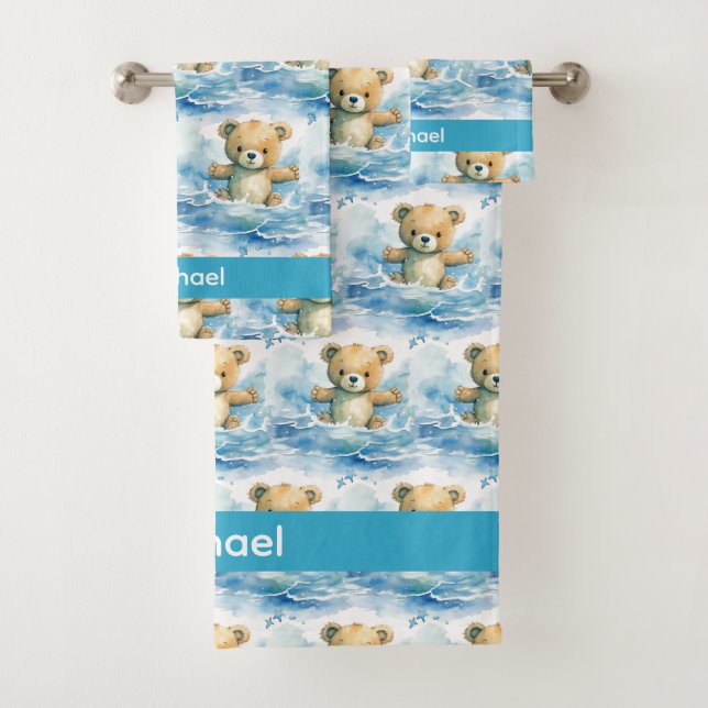 Ensemble de serviettes de bain pour bébé et tout-p (En situation)