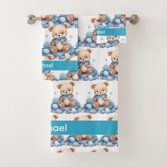 Ensemble de serviettes de bain pour bébé et tout-p (En situation)