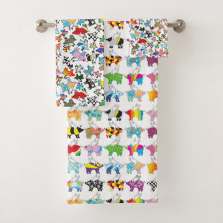 Ensemble de serviettes de bain pour cochons volant