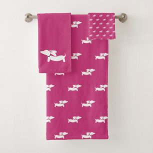 Ensemble de serviettes de bain pour Dachshund   3 