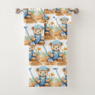 Ensemble de serviettes de bain pour garçon Ours