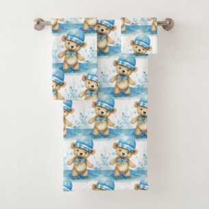 Ensemble de serviettes de bain pour garçon Ours