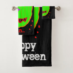 Ensemble de serviettes de bain pour Halloween Zomb