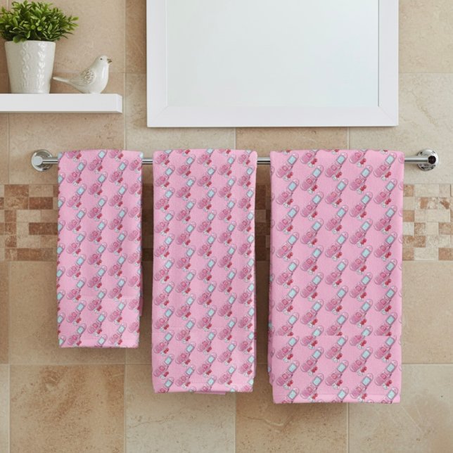 Ensemble de serviettes de bain pour téléphone port (Créateur téléchargé)