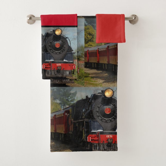 Ensemble de serviettes de bain pour train ferrovia (En situation)