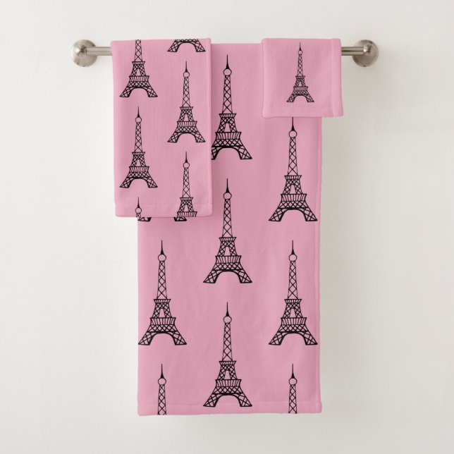 Ensemble de serviettes de bain Pretty Paris Tour E (En situation)