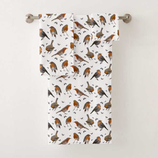 Ensemble de serviettes de bain Robin Party (choisi (En situation)
