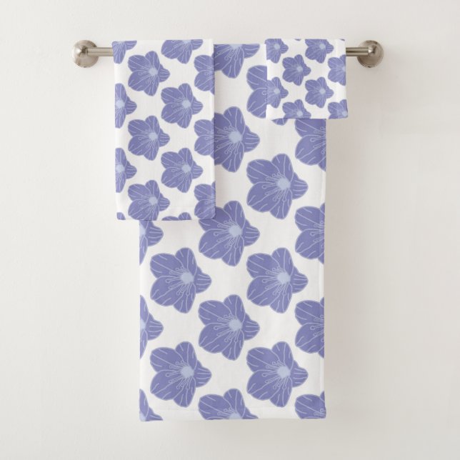 Ensemble de serviettes de bain romantique à motif  (En situation)